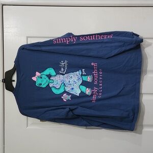 Save Zoey Turtle Tee in Moonrise by Simply Southern Size XLarge
